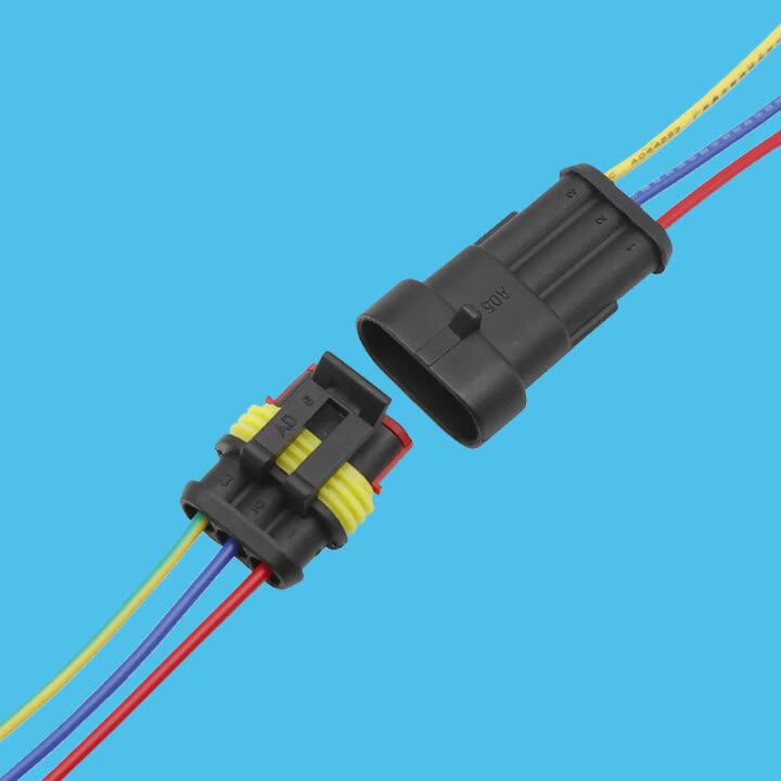 Car Connectors Manufacturer 2 3 4 5 6 Pin Waterproof Plug Wire Harness