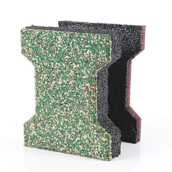 Non Slip Outdoor Rubber Patio Flooring Tiles Driveway Rubber Tiles
