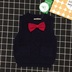 Áo len dệt kim trẻ em Bow tie len vest Mùa thu cotton mới nam và vest nữ quần áo bé gái Áo ghi lê