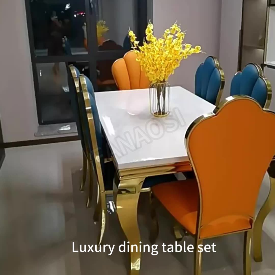 Restaurant Furniture Luxury Dining Table Set Dining Table Set 6 Seater