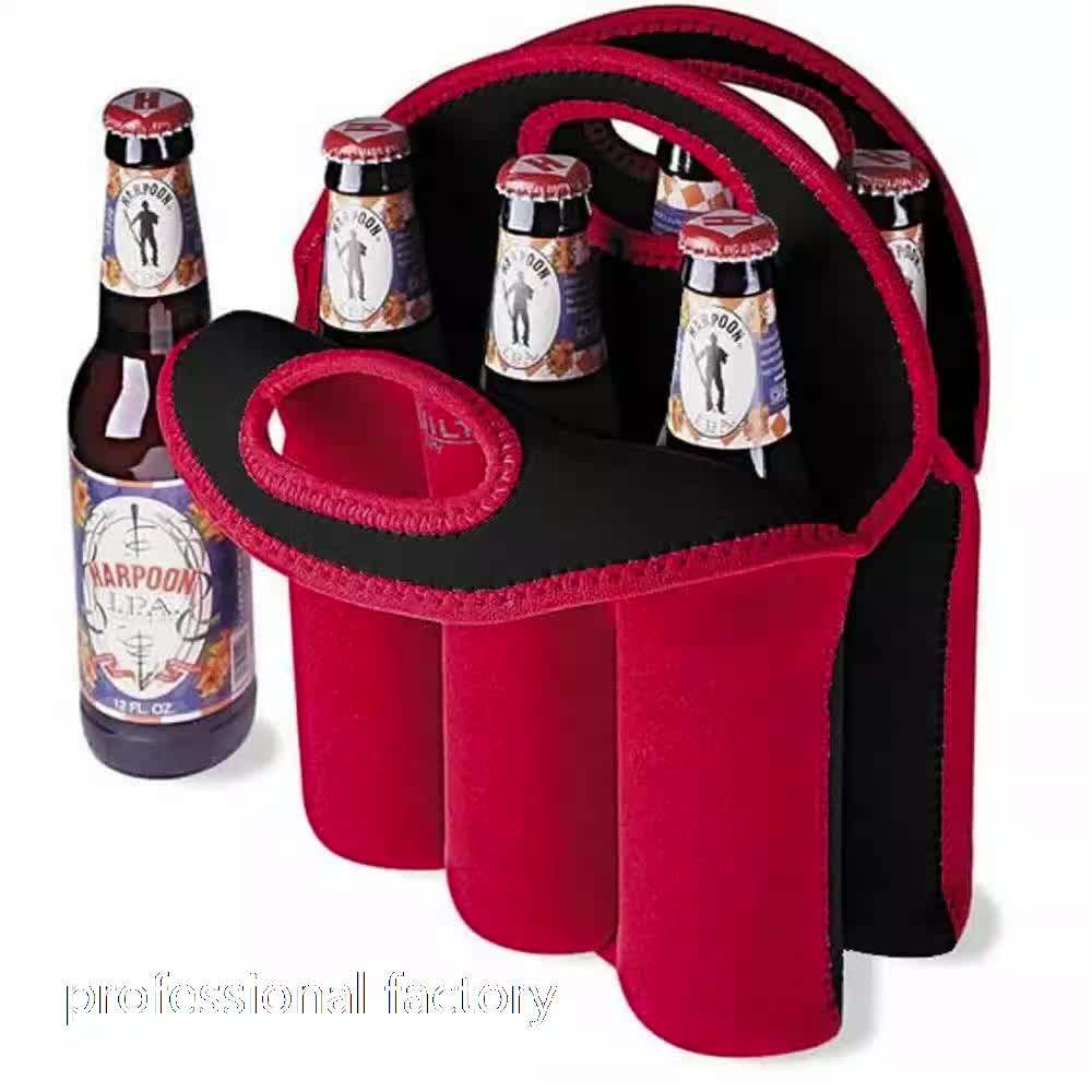 Neoprene Insulated 6pack Beer Bottle Cooler,Wholesale Six Pack Cooler