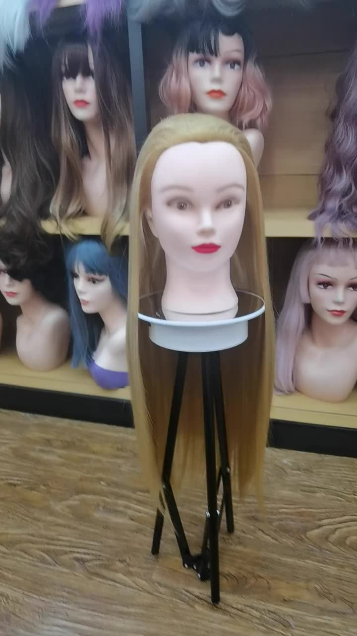 Cosmetology Synthetic Hair Curled Cutting Braids Practice Hairdressing