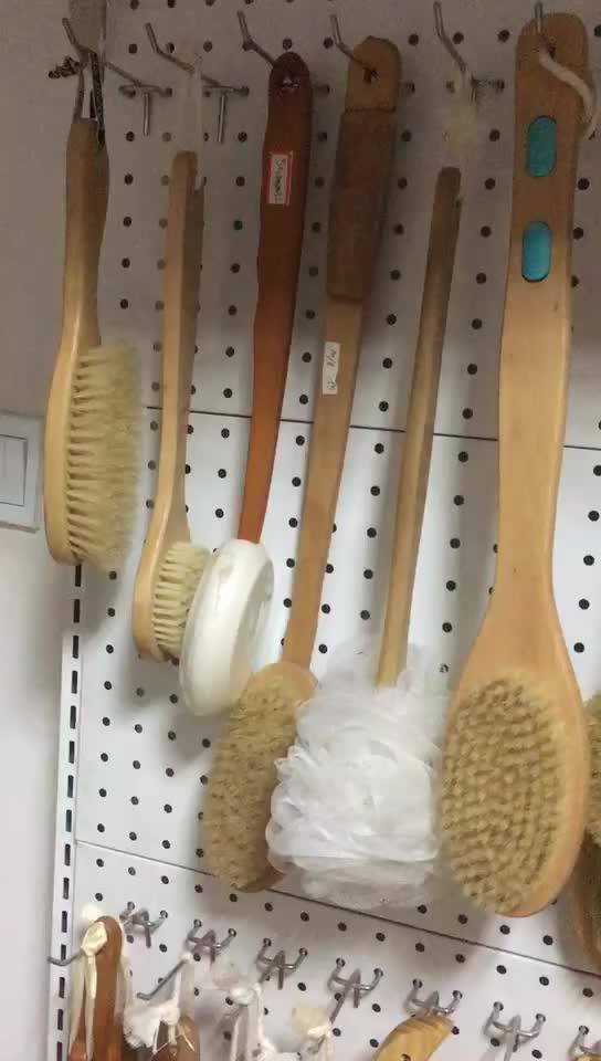 Oem Natural Bristle Wooden Bamboo Dry Skin Bath Body Brush,Back Brush