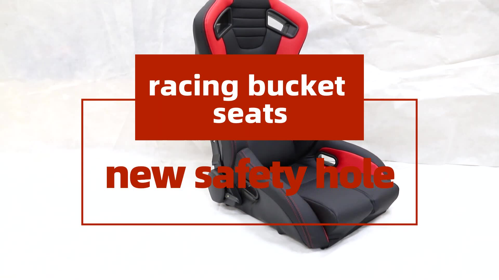 Jiabeir Black & Orange Racing Seats Pair with Dual Lock Sliders