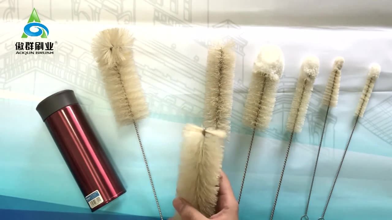 Nylon Sisal Soda Stream Bottle Brushes Water Bottle Cleaning Scrubbing