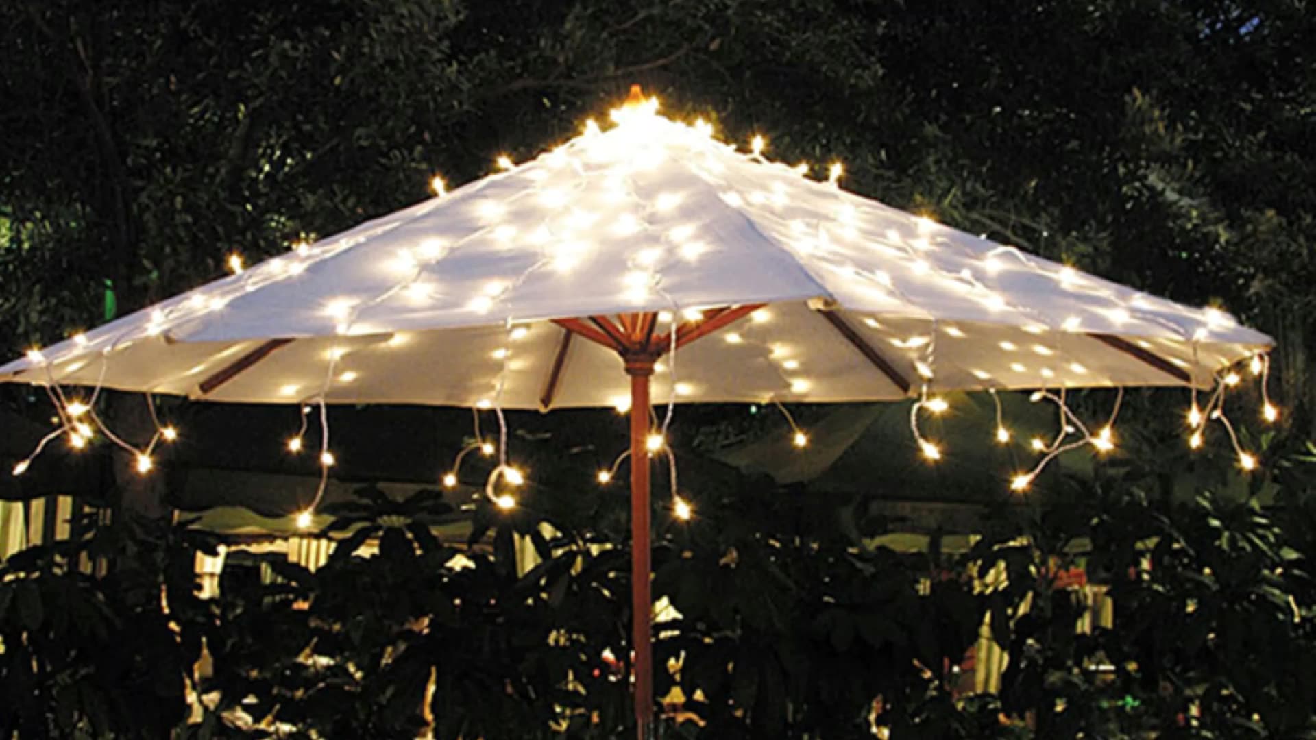 Remote Controlled Battery Operated G40 Led Bulbs Parasol Light Patio