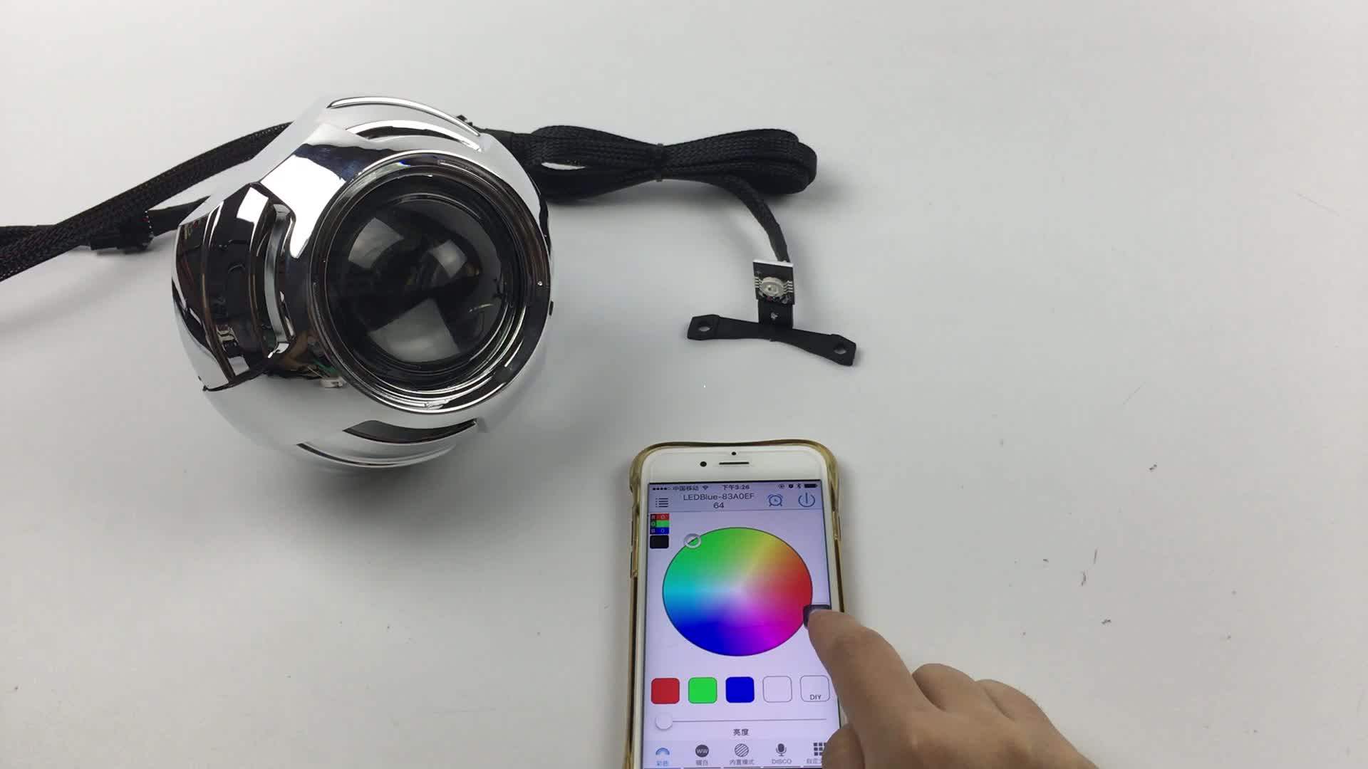 Gd110 Motorcycle Headlight Laser Strobe Car Projector Led Driving Light With Cob Angle Eye