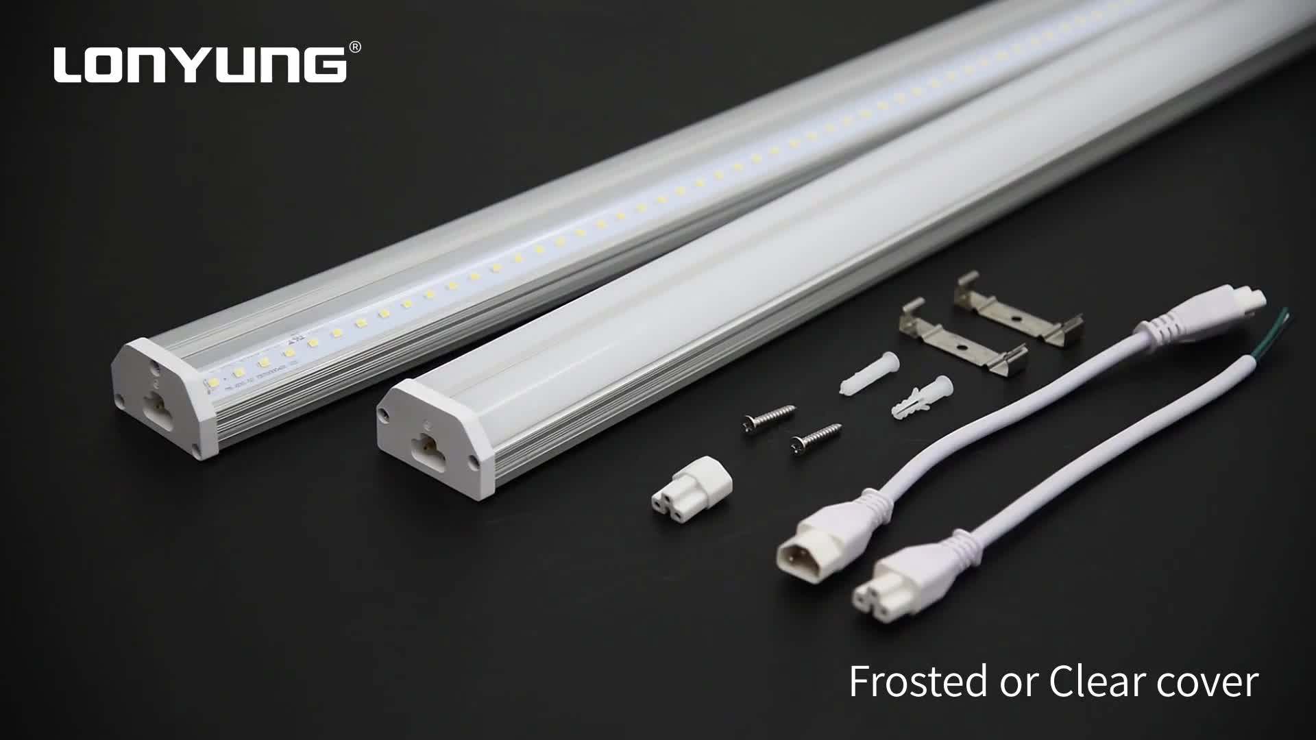 Etl Dlc 4ft Double T5 Integrated Tube With 120lm/w Led Light For