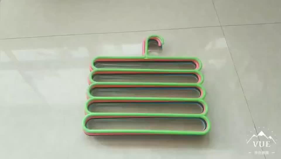 Hot 5 Layers Nonslip Multifunctional Clothes Hangers Pants Storage
