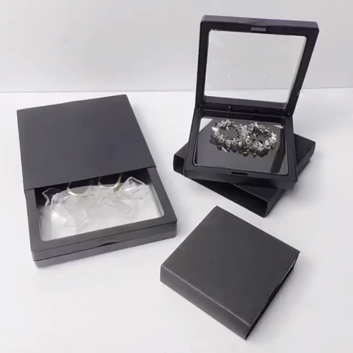 Free Customized Transparent Jewelry Box Storage Necklace Ring Luxury