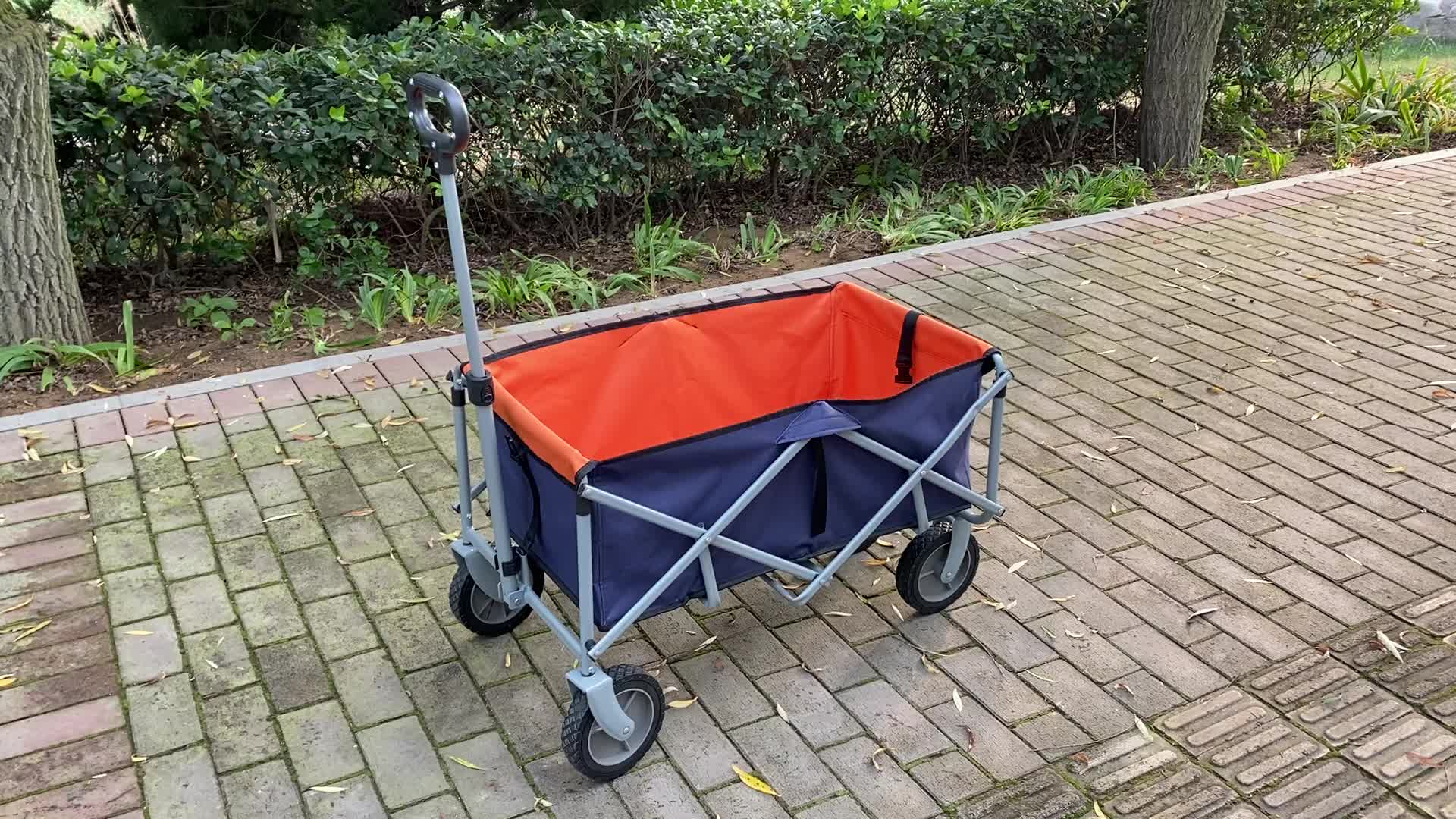 Oem Foldable Shopping Pull Trolley Easy Folding Outdoor Utility Garden