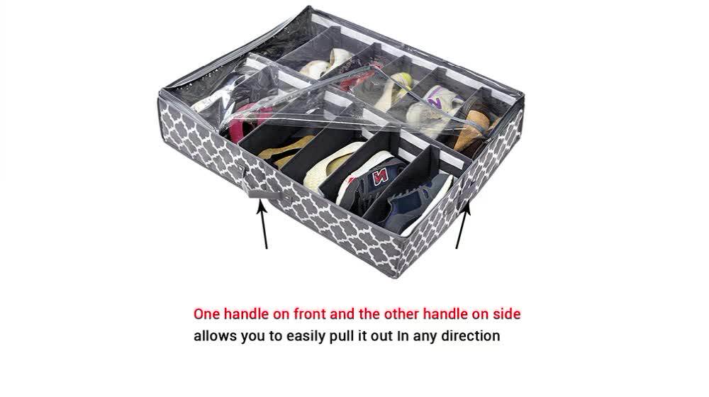 Underbed Shoe Organizer,Under Bed Shoe Storage Box,Shoe Storage Bag