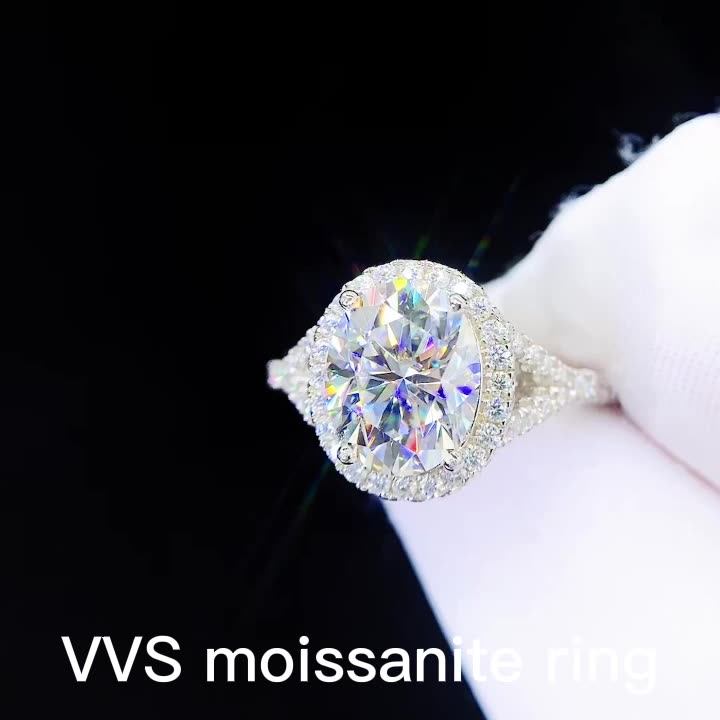 Provence Moissanite Rings Vvs 8*10mm Cushion Cut 3 Ct Moissanite Loose