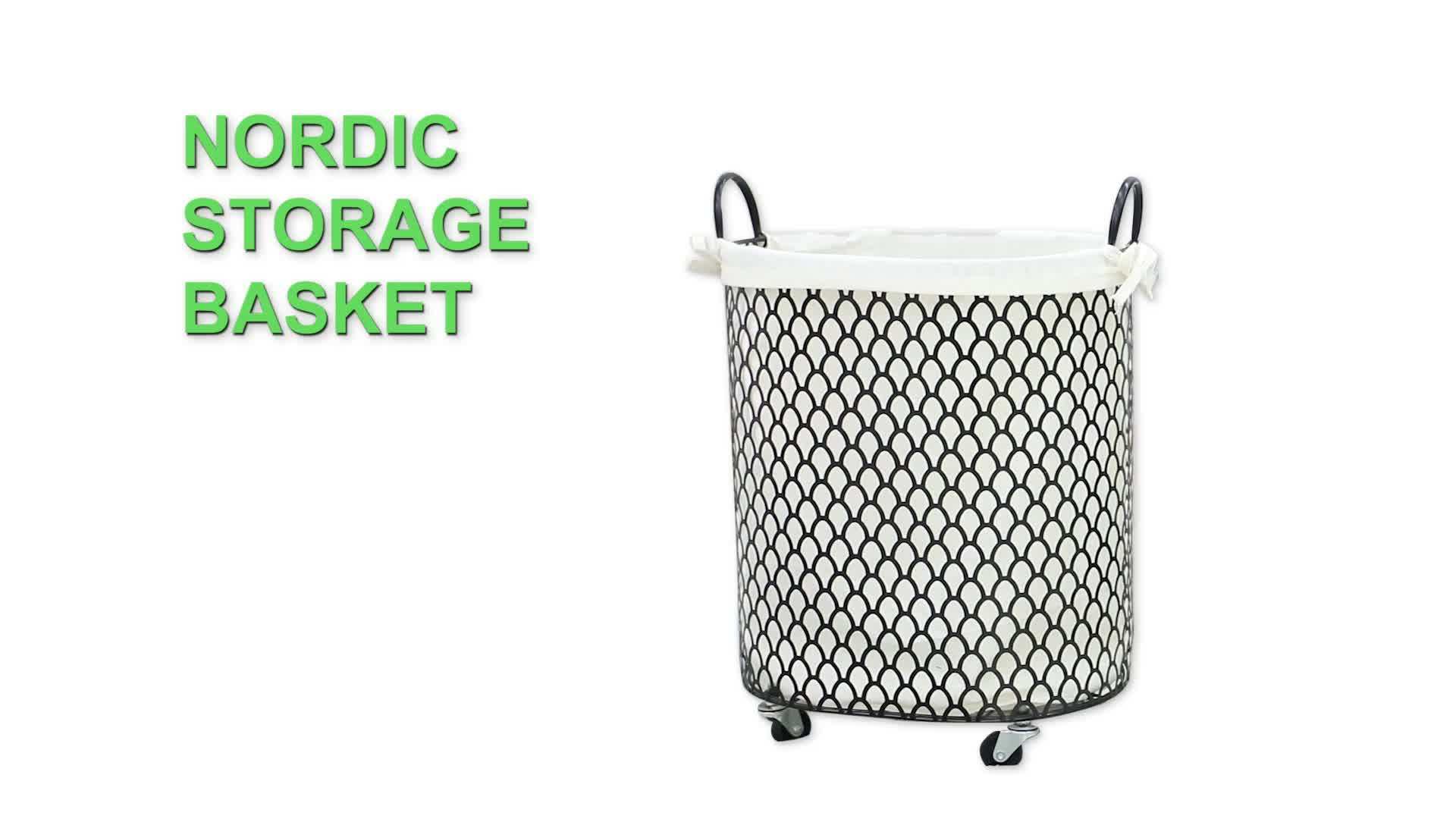 Unbreakable Hotel Bathroom Baby Wire Laundry Storage Basket Cart Kids