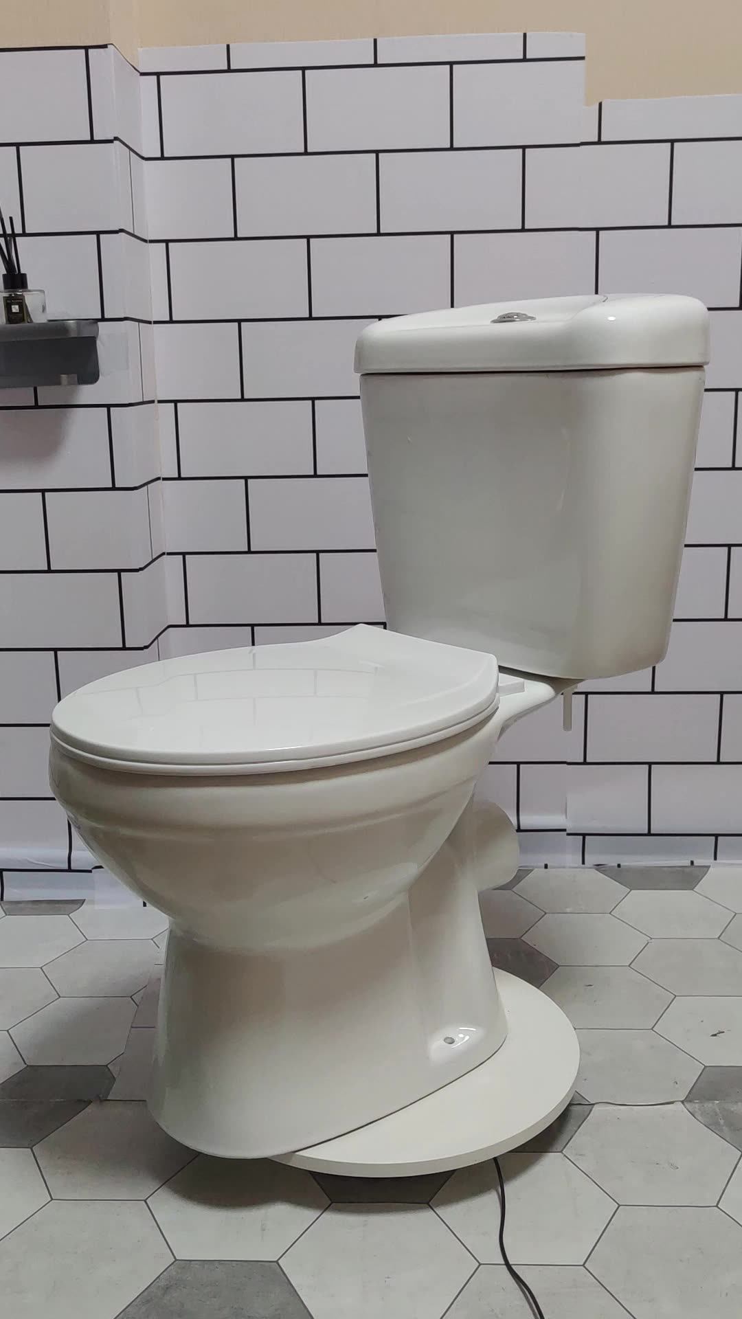 European Water Closet P Type Gravity Flushing Wc Complet Sanitary Ware