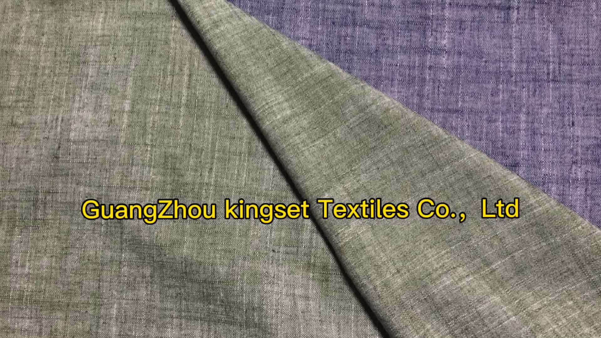 Fashion New Design Breathable Clothing Colorful Soft Linen Fabric For