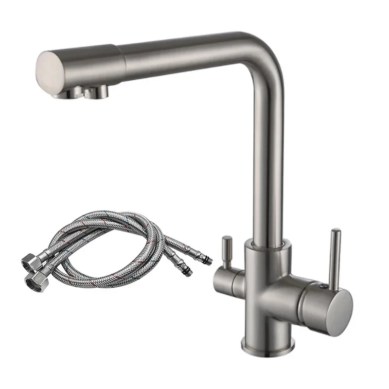 all-bronze three-in-one water faucet Sanwater kitchen kitchen pure water direct drinking cold and cold water purifier water faucet