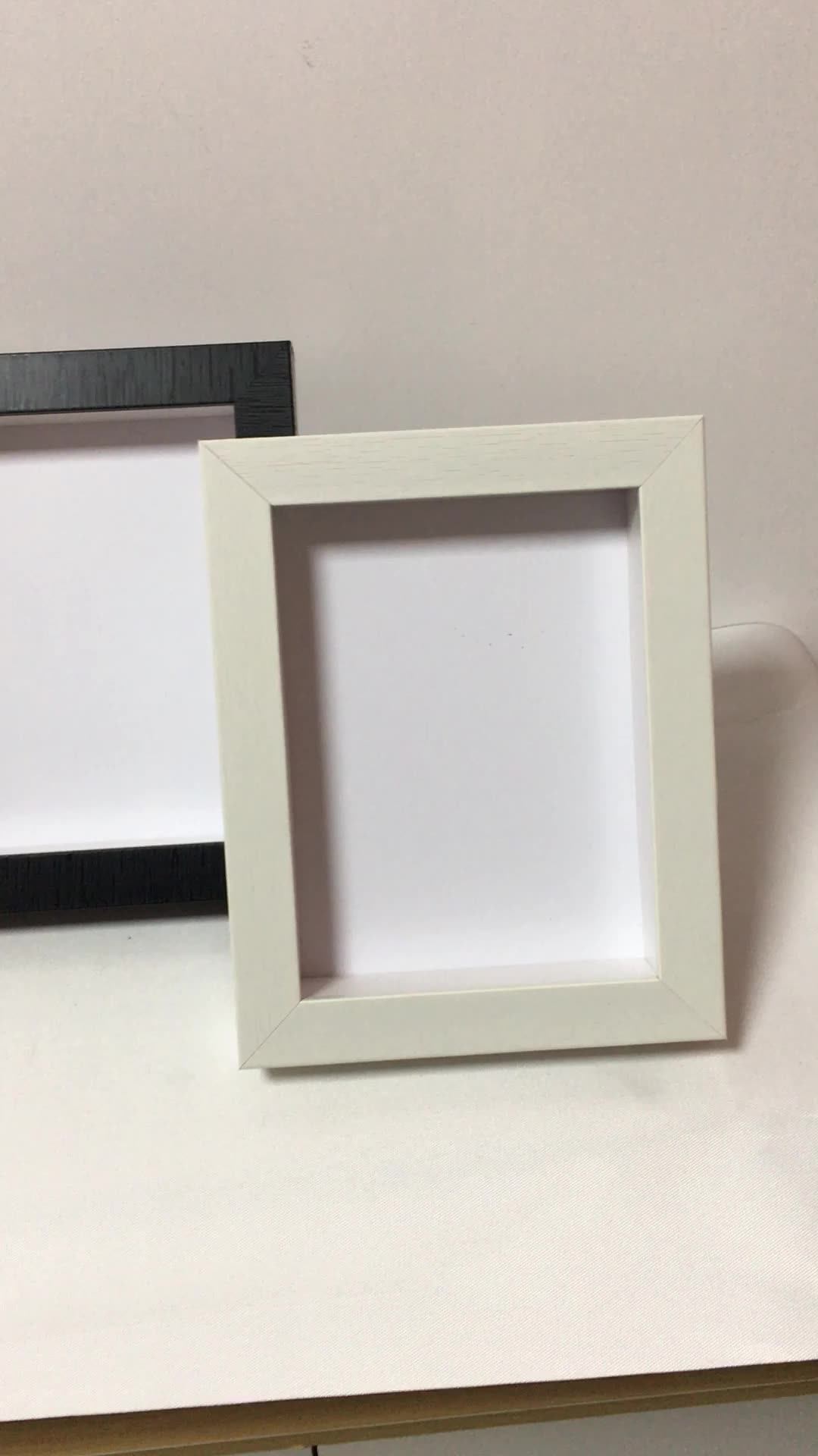 Factory Direct Selling 3d Box Frame 6x8 Inch Depth 3 Cm Black White