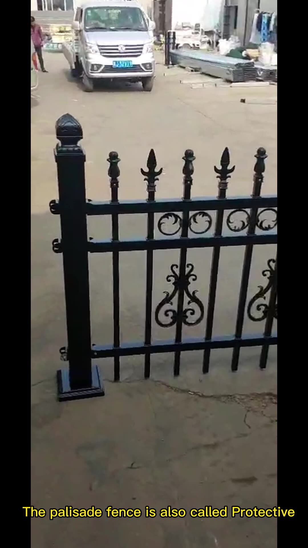 Galvanized Steel Pipe Safety Metal Fence Panel Picket Fence Best