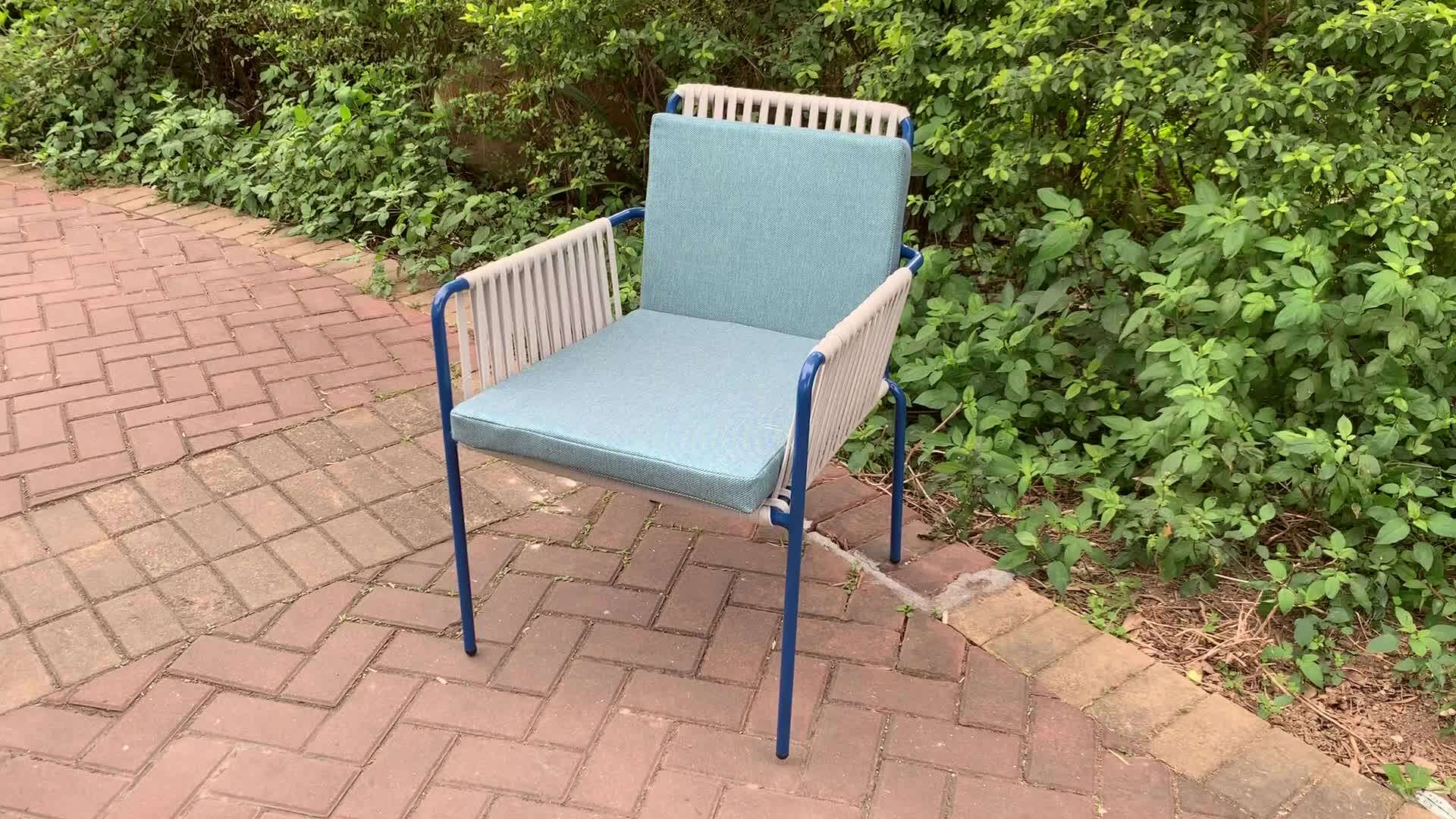 Aluminium Metal Garden Chair Rope Weaving Outdoor Furniture Buy Metal