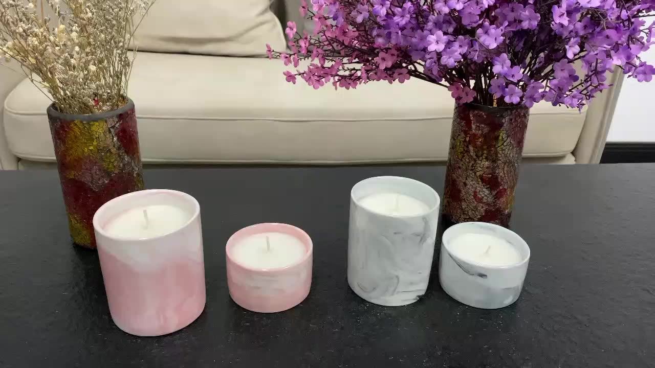 Rose And Oud Luxury Marble Harvest Moon Scented Ceramic Candles Buy