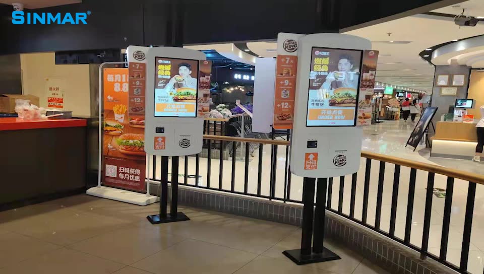 Kfc Restaurant 21 24 27 32inch Touch Screen Cashless Pos Fast Food Self