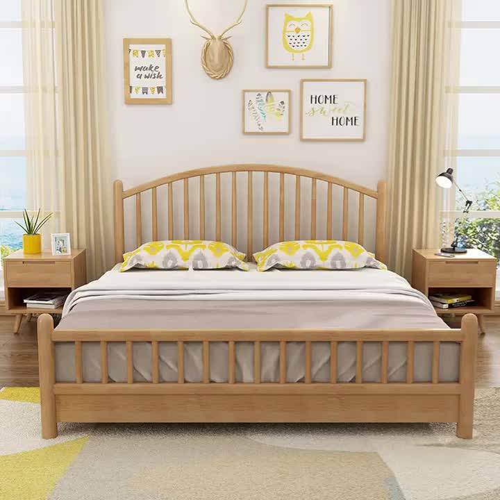 New Design Dubai Style Solid Wood Double King Bed Buy Solid Wood Plank Bed,Bali Style Wood Bed