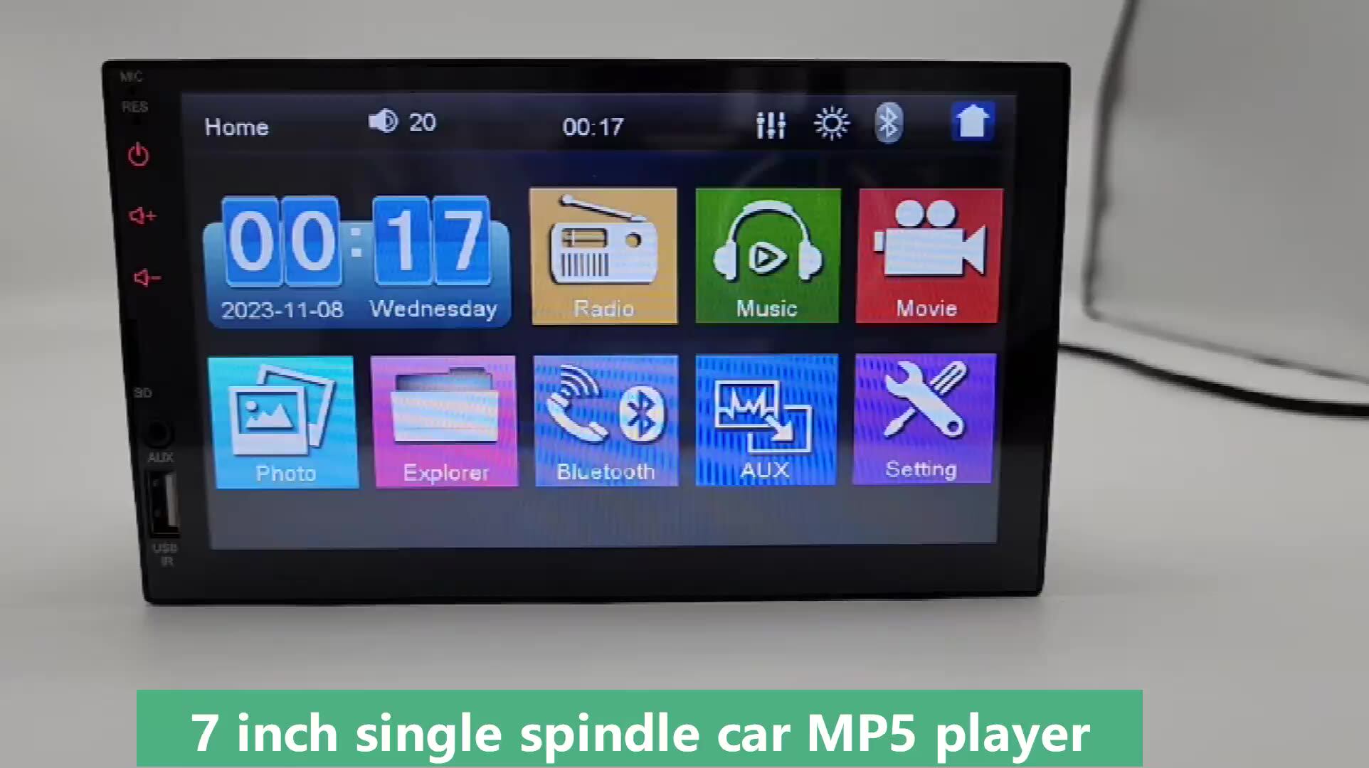 7023 One Din Car Stereo 7 Inch Touch Screen Car Radio Auto Mp5 Player