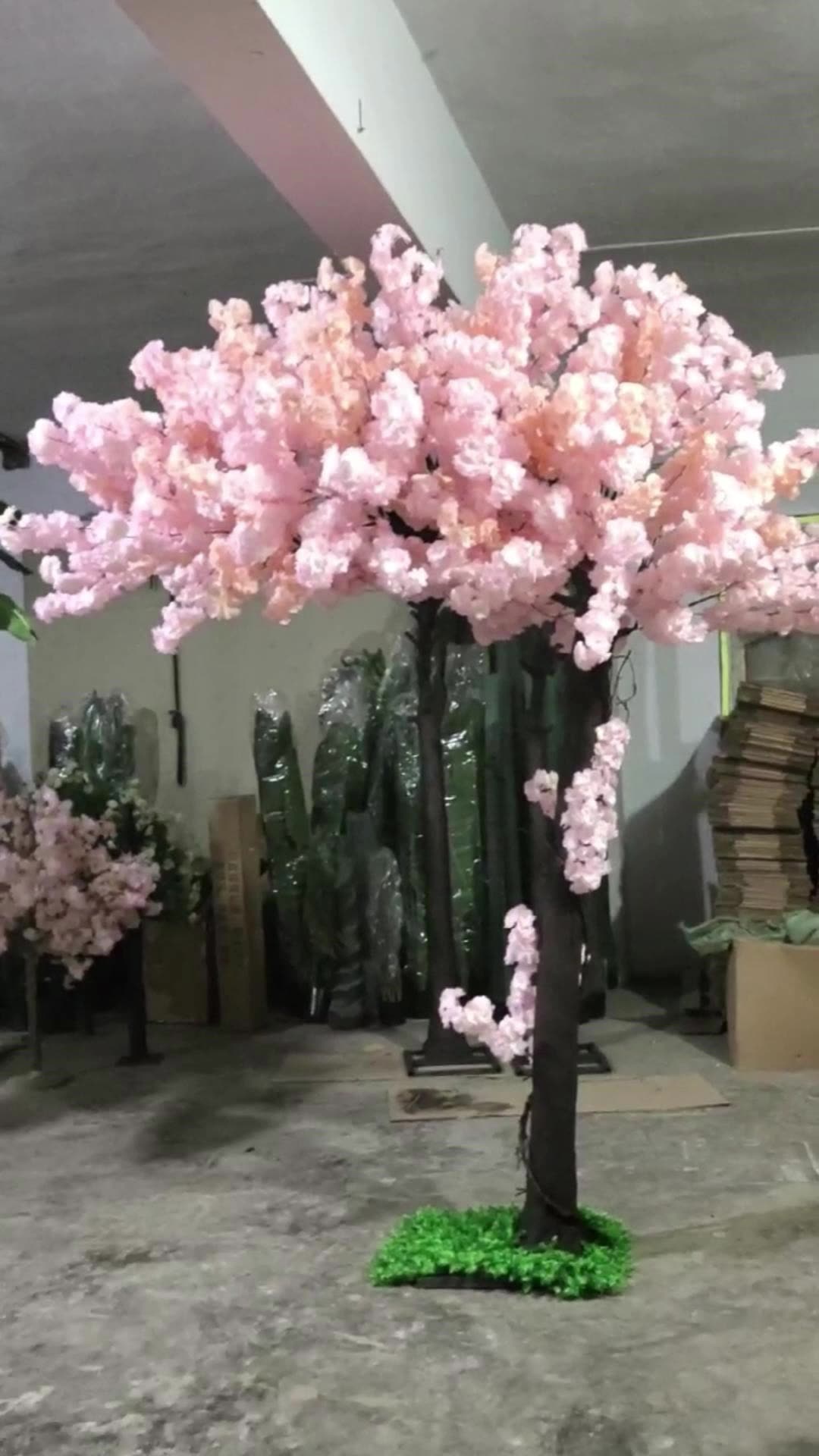 T73 New Artificial Cherry Blossom Flower Pink Cherry Blossom Tree 1.2m