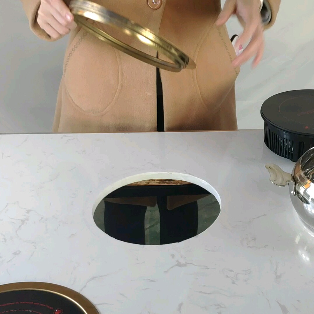 Commercial Restaurant Dining Wood Smokeless Hot Pot Table Haidilao Hotpot Table Buy Smokeless