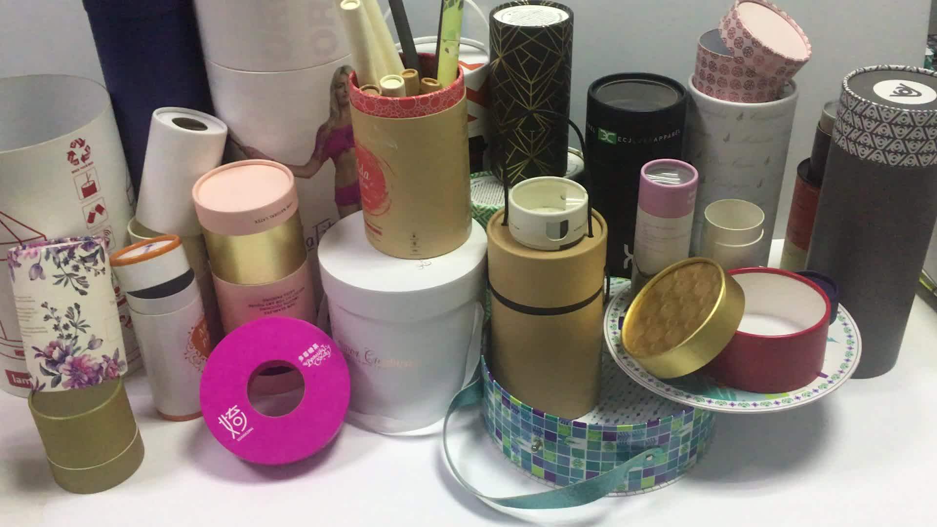 Custom Printed Biodegradable Paper Packaging Tube Eco Friendly