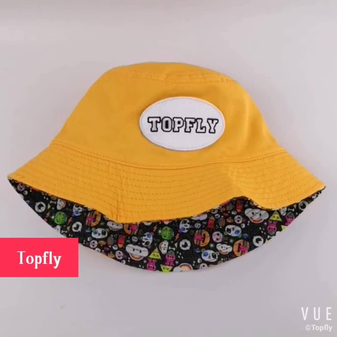 Custom Sublimation Printing Reversible Baby Bucket Hat With String