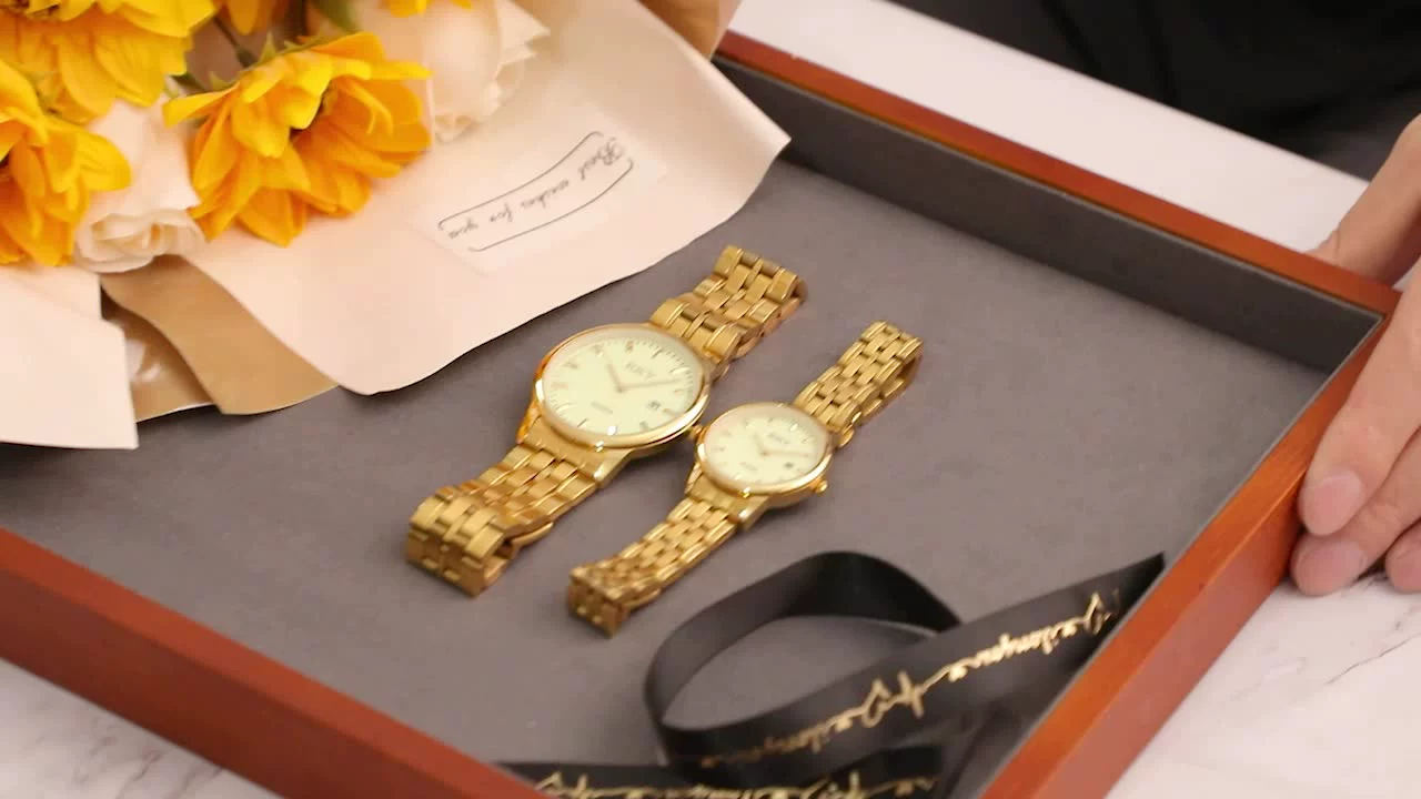 KKY New Brand Creative Golden Briquette Design Quartz Men Women Watches Relogio Masculino Luxury Wrist Watches Female Male Clock