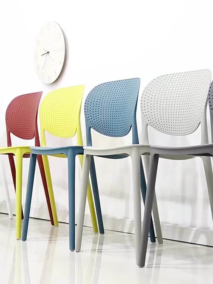 Cheap High Quality Armrest Stackable New Design Adult Living Room Pp Dining Chair Fashion
