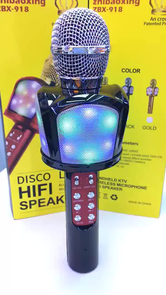 Zbx918 Wireless Portable Karaoke Microphone Handle Bt Wireless Karaoke