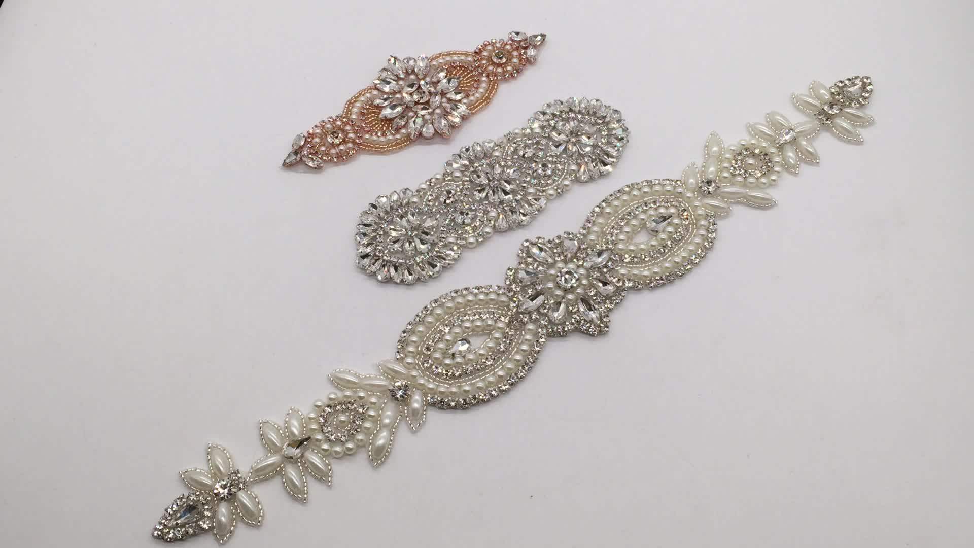 Wholesale Costume Beads Rhinestone Wedding Bridal Beaded Lace Ribbon