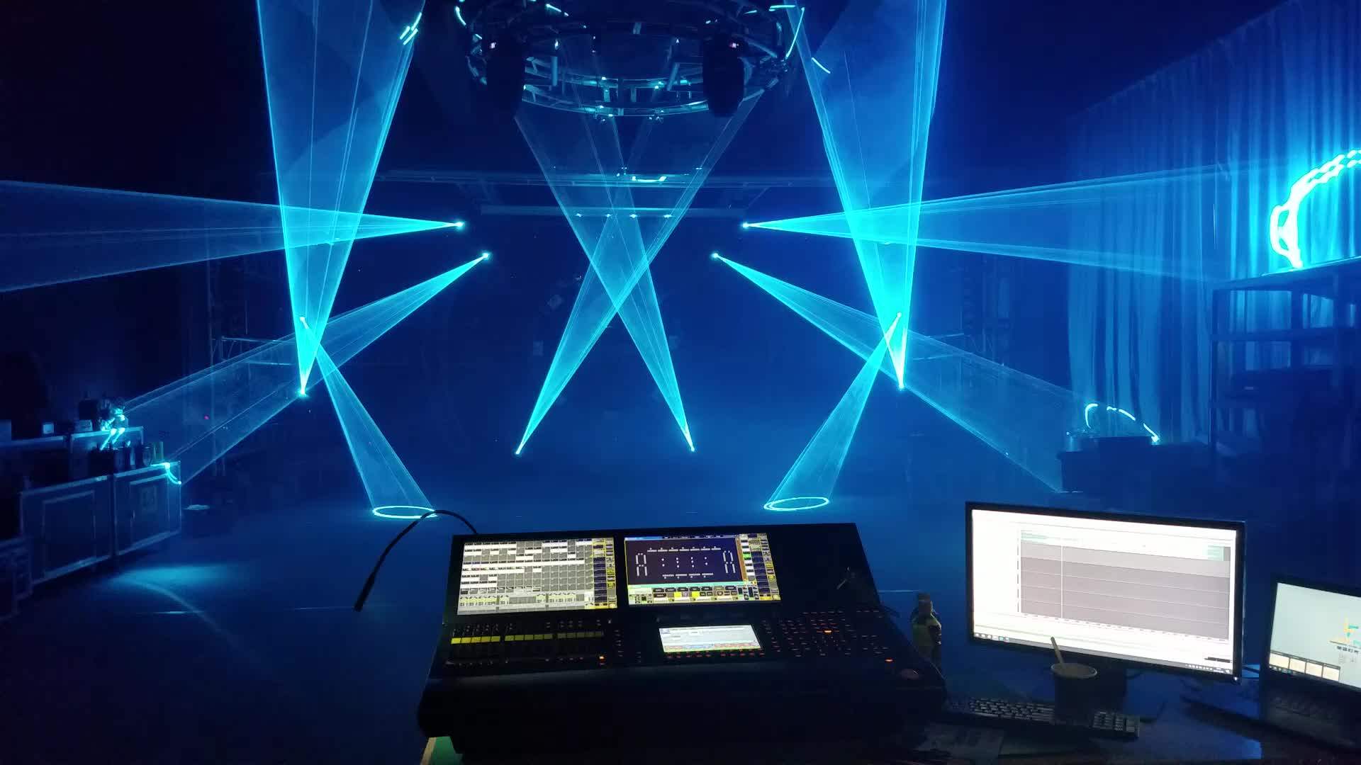 Disco Dj Dmx Rgb Moving Head Light 2w 4w Stage Laser Beam Light For