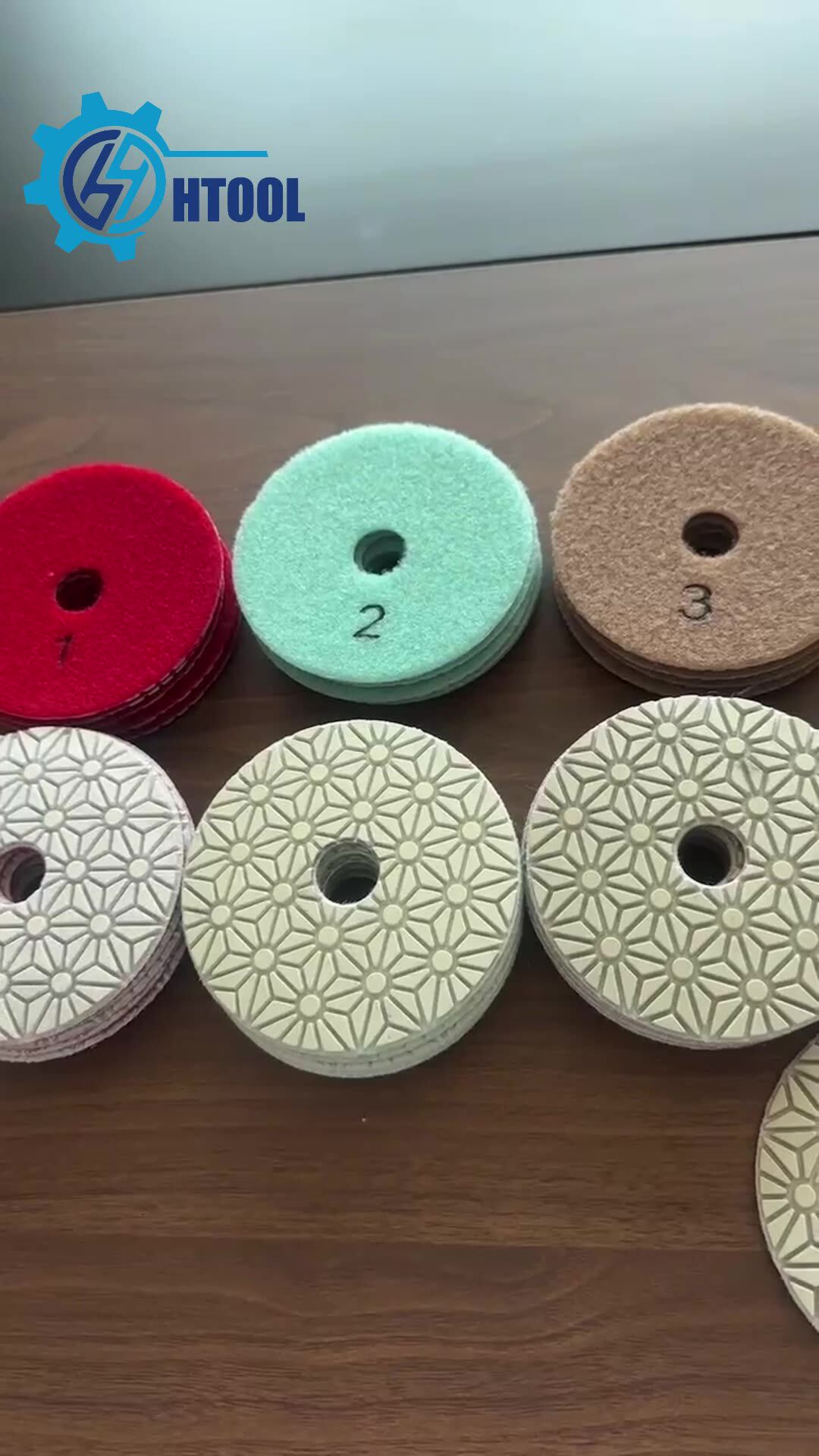 4" Inch 100mm THK Diamond WET Polishing Pads Pad Wheel Marble - Foto 13