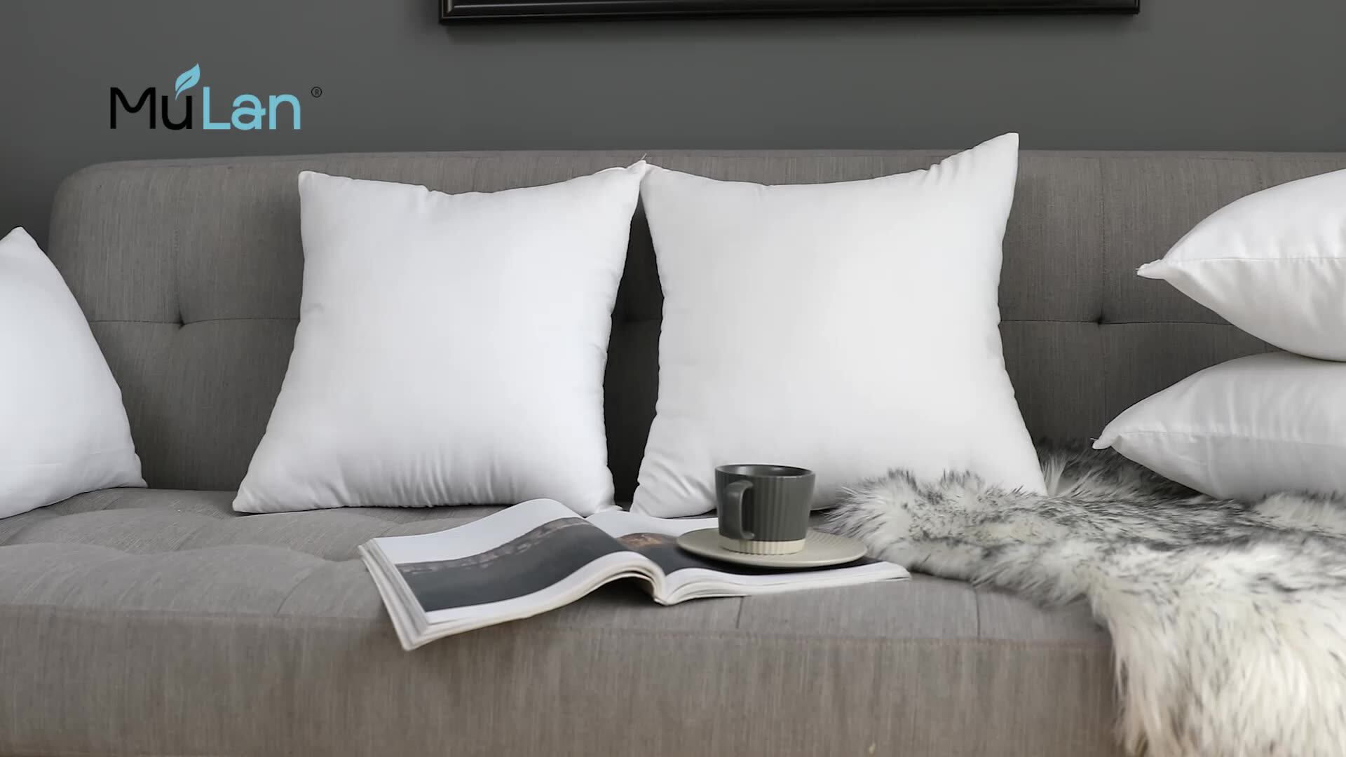 Factory Price Comfortable Polyester Cotton Pillow Inserts Square Form