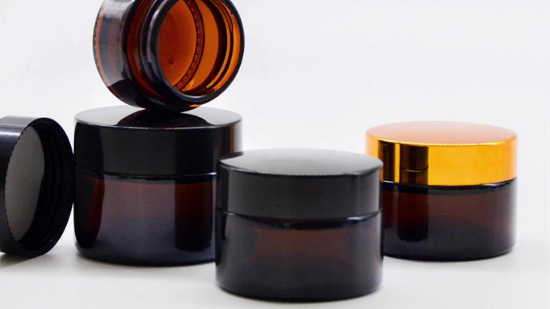 Empty Cosmetics Packing Frosted Amber Glass Jar 20g 30g 50g Buy Amber