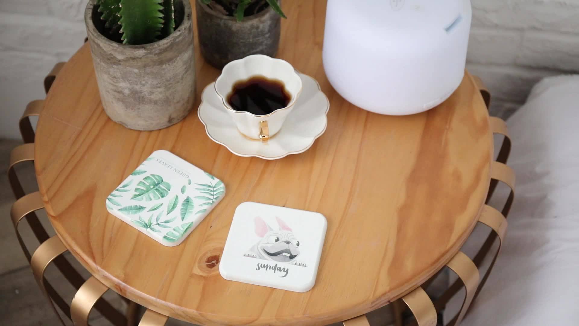 Absorb Water Diatomite Drink Coaster Quick Drying Diatomaceous Earth