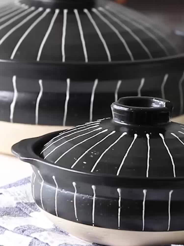 Ceramic Casserole Japanese Clay Cooking Pots Kitchen Soup Food Warmer