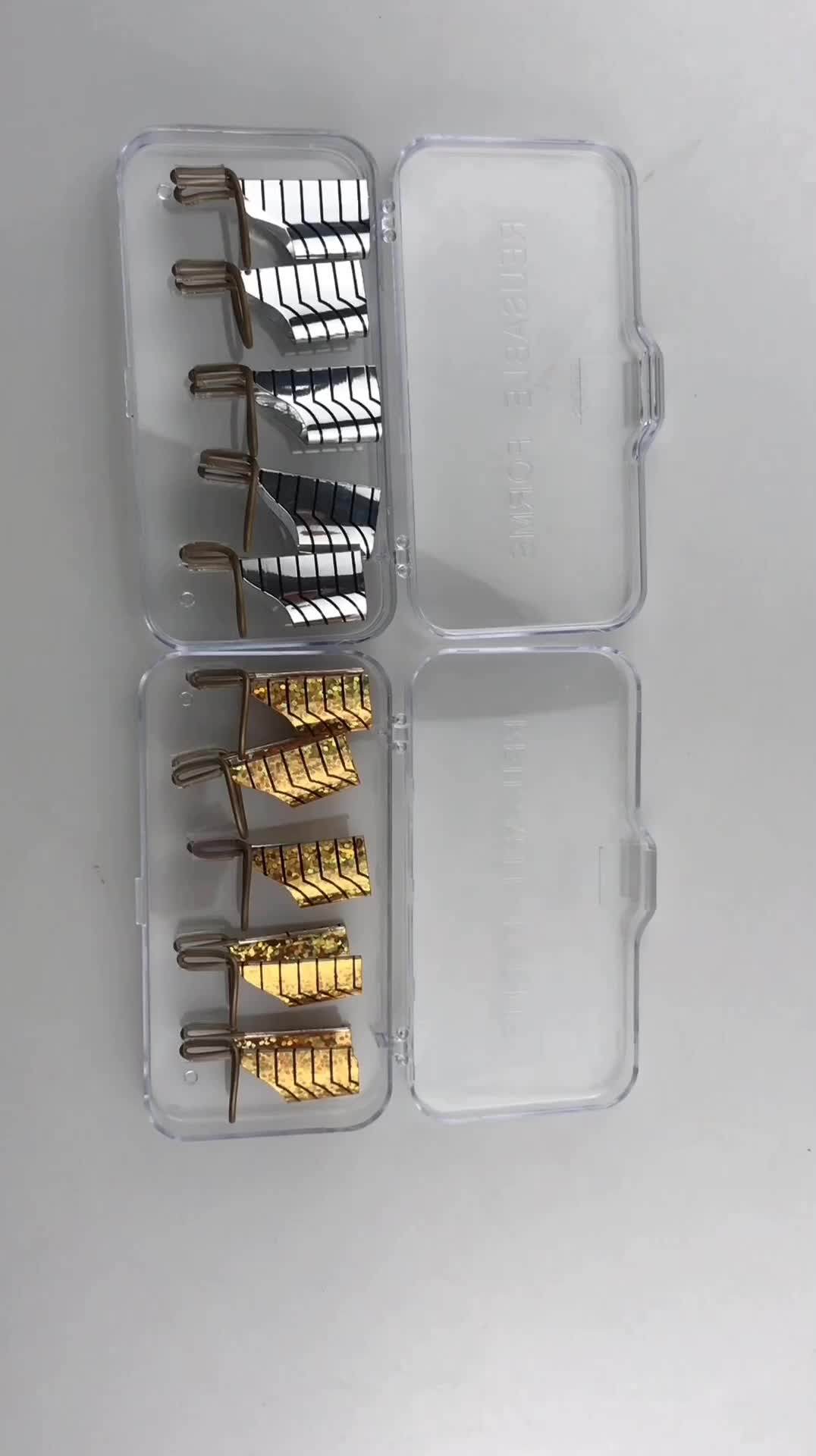 5 Pezzi Guide Per Nail Art Francese – Stampini Metallici Riusabili Per Unghie UV Gel E Acrilico