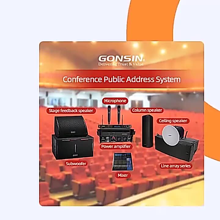 12 Inch Stage Feedback Speaker Church Sound System Equipment Complete