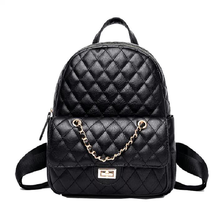 black quilted backpacks