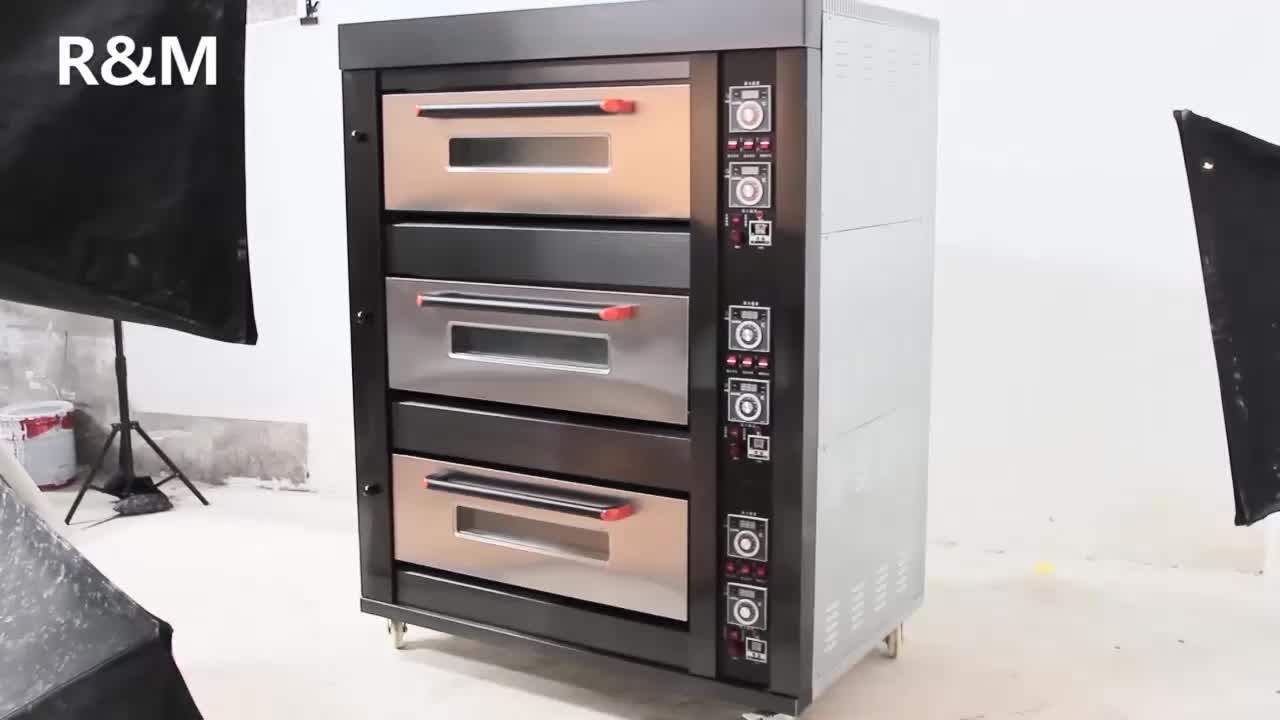 3 Deck Gas Baking Equipment Electric Bakery Oven Prices Commercial