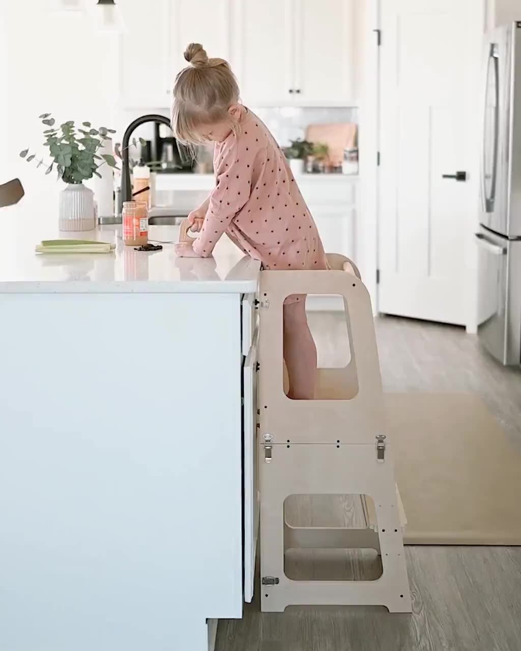 Wooden Kitchen Helper Tower Mini Chef Convertible Montessori Toddler