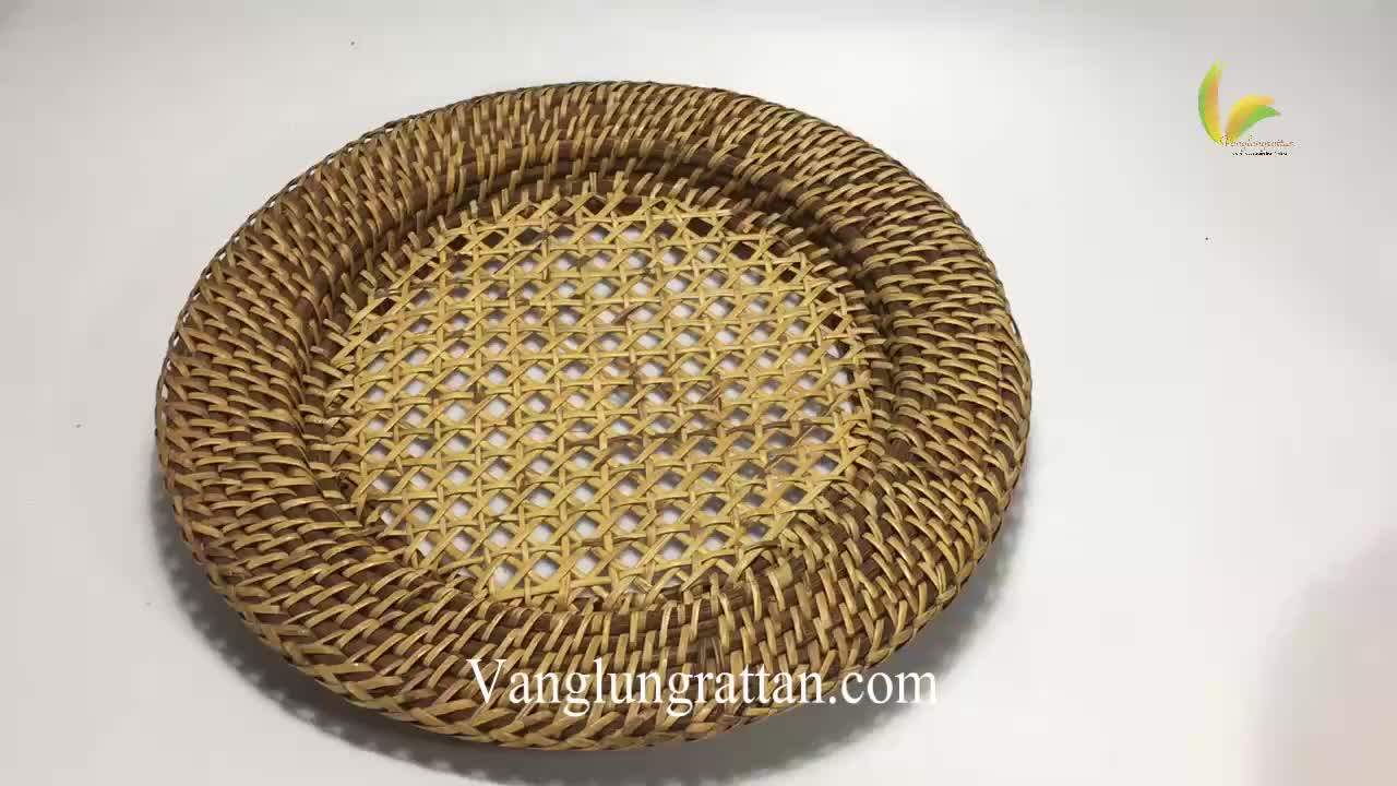 Wholesale Round Bamboo Rattan Charger Plate For Dinner Serving Buy