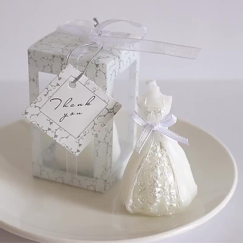 Wedding Decoration Bride Dress Candle Favor Wedding Gifts For Guest Wedding Party Souvenirs