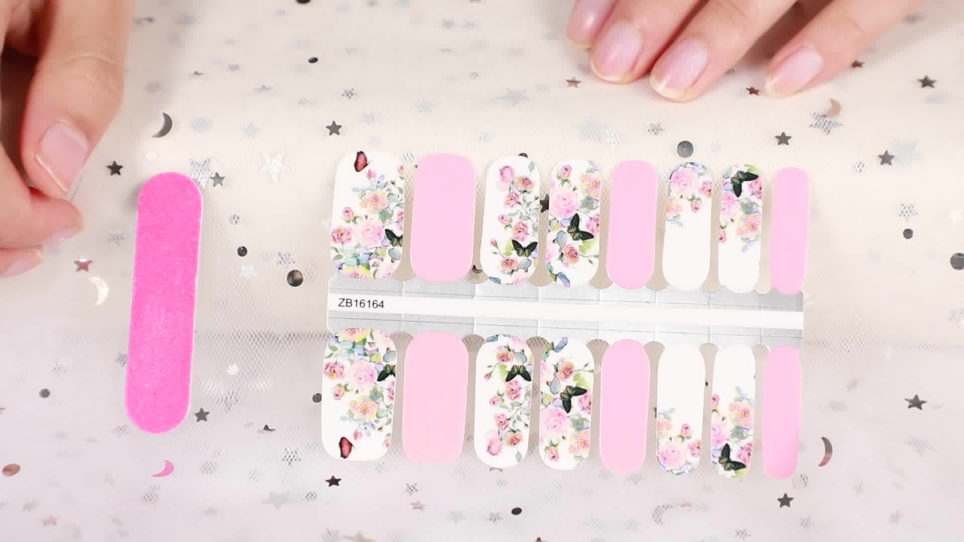 Newest Designs Nail Art Solid Color Nail Wraps,Real Nail Polish Glitter